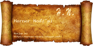 Herner Noémi névjegykártya