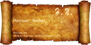 Herner Noémi névjegykártya